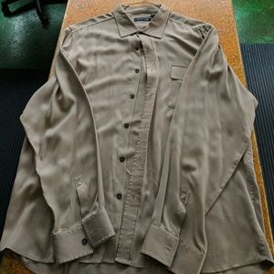 Kenneth Cole Tan silk XXL Dress shirt